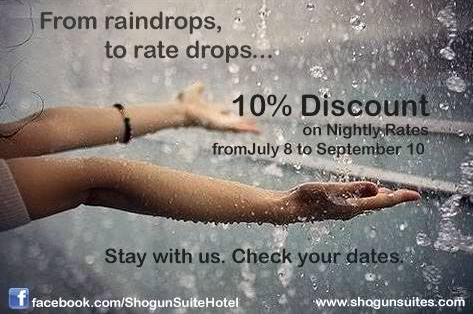 From Raindrops to Rate Drops Promo Shogun Suite Hotel
