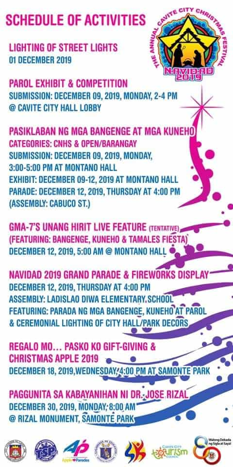 Navidad Schedule of Activities