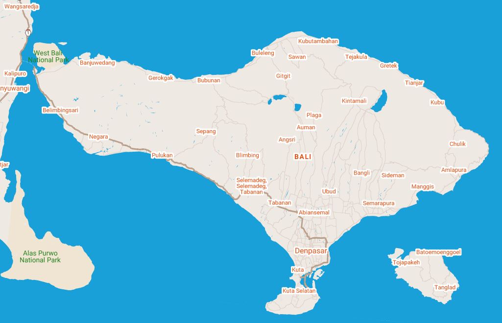 Bali Map by TriptheIslands.com